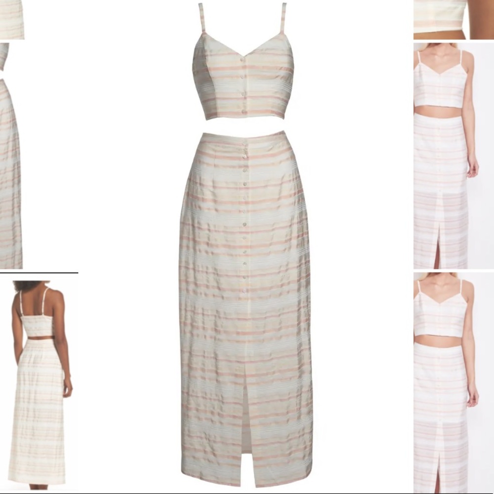 NWT Ali & Jay Pink Palace Two-Piece Top + Skirt